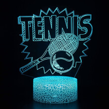 Nattlampa med 3D-illusion och tennisboll – Smart Touch, RGB LED, 16 färger, jul-/födelsedagsdekor och present till barn – Kompatibel med