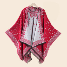 Women's Scarf Shawl Colorful Split-Design Shawl Autumn Winter Outdoor Travel Camping Warm Cape Versatile for Multiple Outdoor