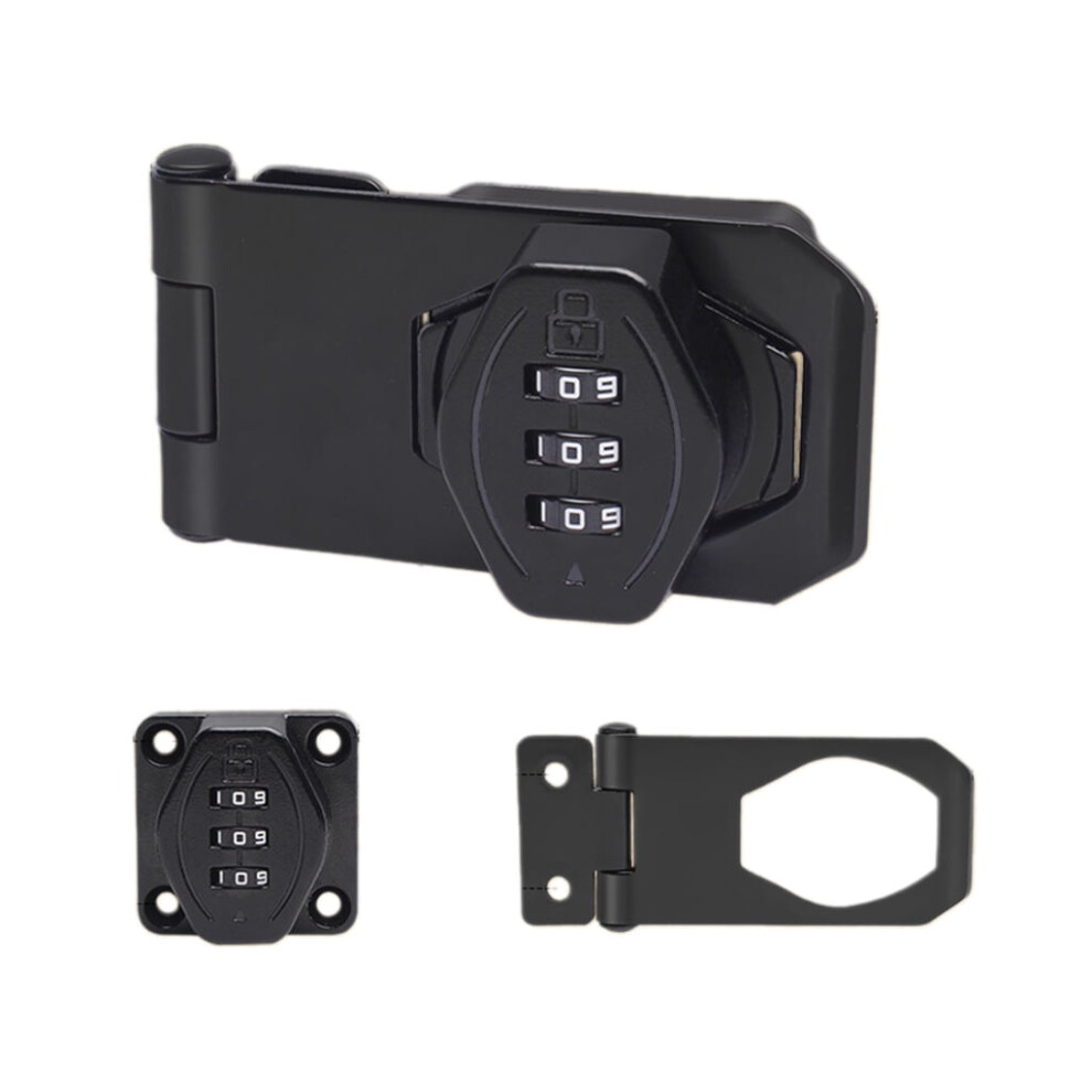 Multipurpose Without Key Bifold Door Lock Combination Twist Knob Hasp Latches For Cabinet And Closet Double Door 9555307555247