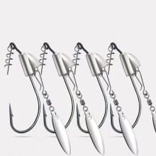PATIKIL Fishing Spoons Lures, Casting Spoon with Treble Hooks for Trout, Salmon, Bass, Hard Metal Flash Attraction