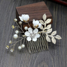 4pcs Wedding Handmade Fashion Hair Comb Set Floral Bridal Headpiece Hair Accessories Rhinestone Bridal Hair Comb Bridal Hair Pin Bride Wedding
