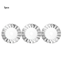 5-Pack 45mm Wavy Blade Rotary Cutter for Fabric,Leather,and Paper Crafts