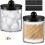 Acryl-Wattestäbchenhalter-Spender-Set, 2-teilig 1