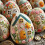 Patchwork Egg House DIY Kit – Handmade Embroidered Easter Egg Craft Kit with Materials & Instructions, Compatible with Easter Crafts 1