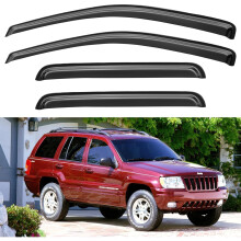 Window Visors Rain Guards for 1999-2004 Jeep Grand Cherokee & 2004 Ford Ecosport (Brazil), Out-Channel Wind Deflectors