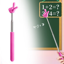 Retractable Teacher Pointer Sticks, 5 Colors Hand Pointer Stick, Student Finger Pointing Sticks, Extendable School Supplies for Reading, Classroom