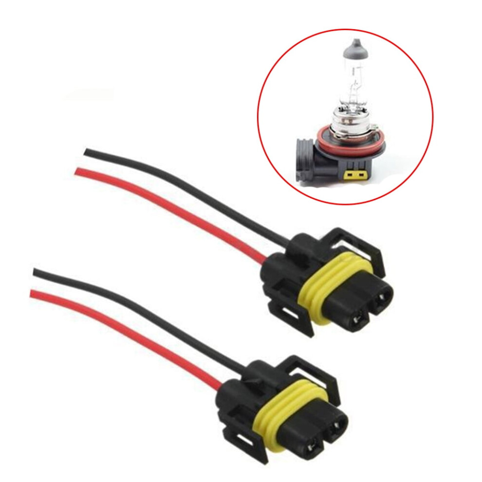 2Pcs H11 H8 880 881 High Temperature Harness Socket Female Adapter For Head Fog Light 9555307554172