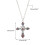 Retro punk ketting van legering met kruishanger 5