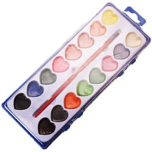 Valentine's Day Heart-Shaped Washable Watercolor Painting Kit for Kids 8-12, Includes Brushes & Coloring Books, Compatible with Leather Restorer