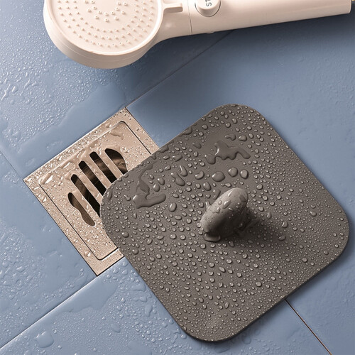 Shower Drain Cover Gray 5.9x5.9 Inch