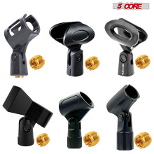 Microphone Clip Holder 6 Pieces Multi Pack with Screw Adapters 5/8 to 3/8 Inch
