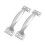Set di 2 maniglie ad arco per mobili, color argento. 1
