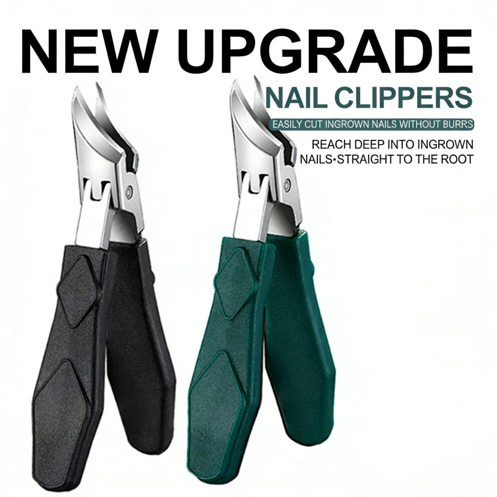 Angled Stainless Steel Nail Clippers â Anti-Splash, Wide Jaw, for Thick Fingernails & Toenails