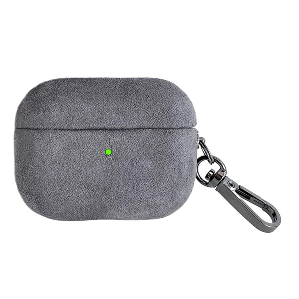 Suede Case For Compatible With Airpods Pro 3, Handmade Full-Wrap Case Gray/Green/Black 9555307557708