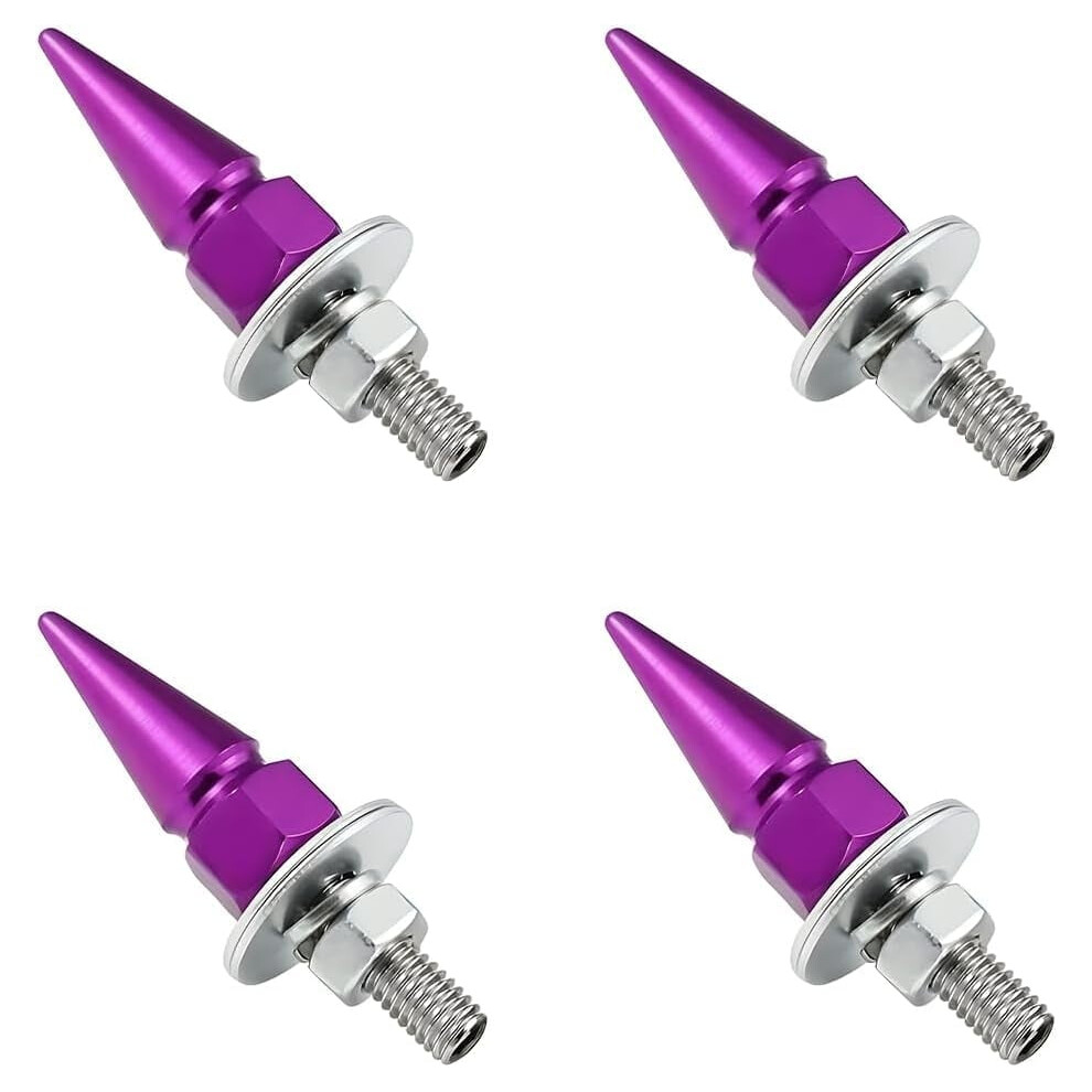 4 Pcs Purple Anti-Theft Spike License Plate Screws For Car, Truck, Motorcycle Â Compatible With Standard Plates 9402001157782