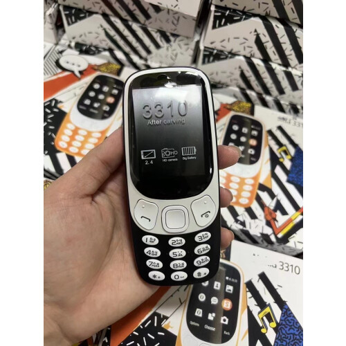 Celular Dual SIM 2G com tela de 2,4 polegadas e botões grandes, ideal para idosos.
