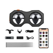 2025 Demon Eyes Bike Tail Light, APP-Controlled with 82 DIY Modes, IP64 Waterproof, Compatible with USB E-Scooters & Bikes