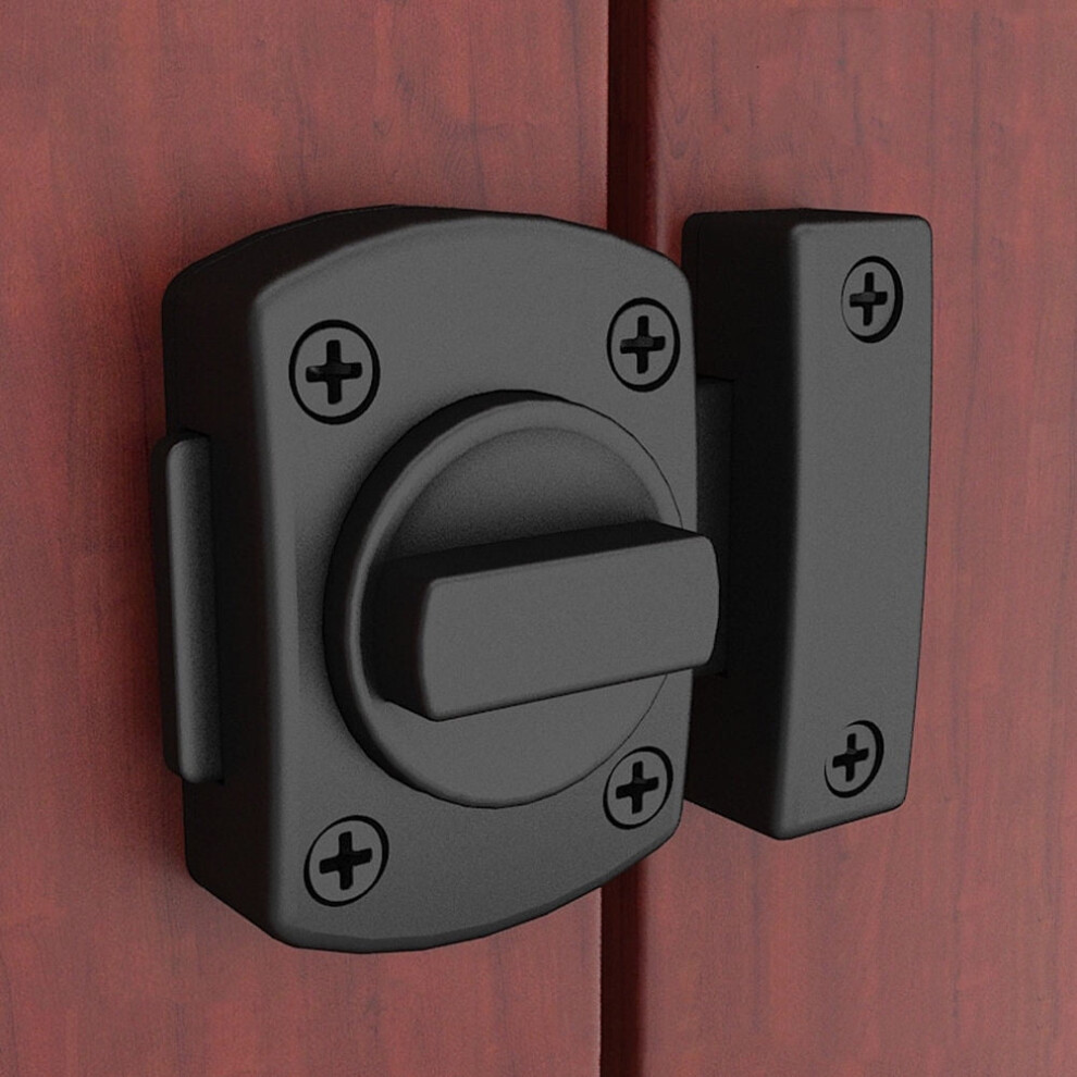 Oulii Garage Door Locking Slide Latch Zinc Alloy Black Security 1Pack 9402001159267