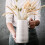White Ceramic Pitcher Vase Modern Farmhouse Decor 3