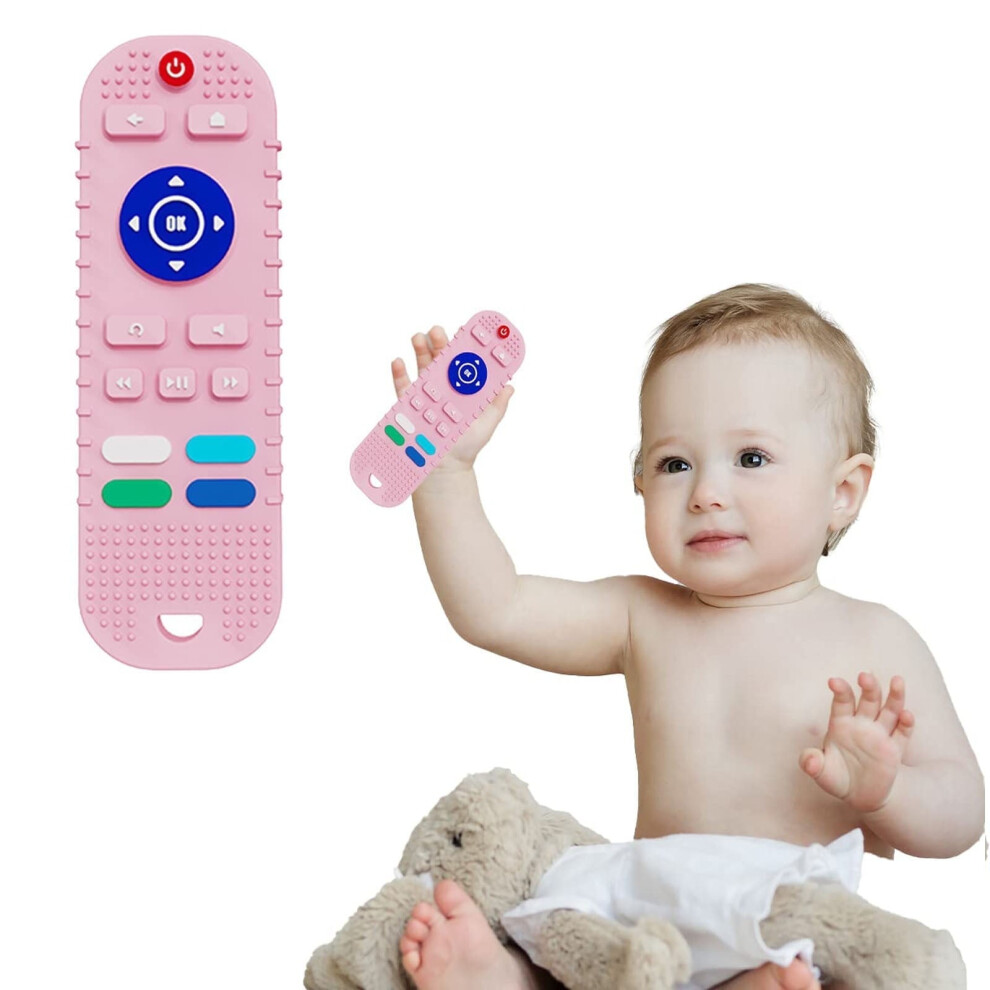 Toy Clearance! Silicone Teether Toys, Sensory Chew Toys in TV Remote Shape, Compatible with Babies 6-18 Months