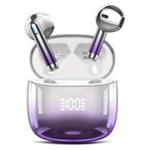 Draadloze oordopjes met 48 uur speeltijd, LED-batterij-indicator, Bluetooth 5.3, ruisonderdrukking met 4 microfoons en een kleurverloopontwerp –