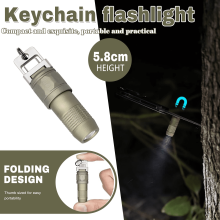 Uppladdningsbar nyckelringsficklampa 80 lumen USB-C magnetisk