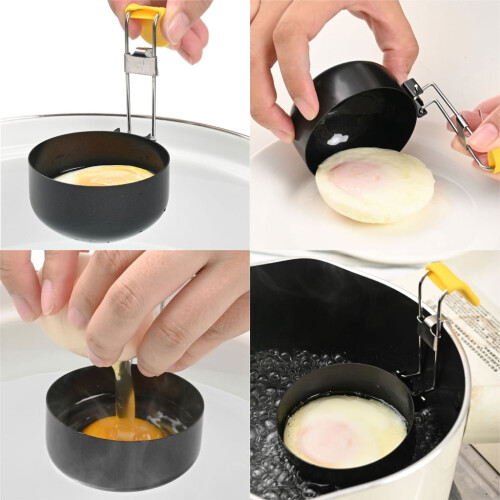 Egg Poacher Cups Nonstick Foldable 4-Pack 1