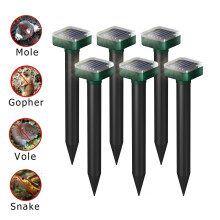 Estacas de jardim com motor, pretas, pacote com 6 unidades