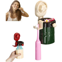 Porte-brosse à dents magnétique sans perçage avec ventouse – Support de rangement mural peu encombrant (vert)