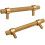Wooden drawer pulls rose gold beech 3.75 inch center 1