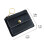 Bolsa feminina preta mini casual com porta-moedas e compartimento para celular. 3