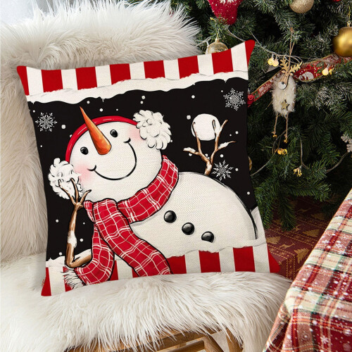Housse de coussin imprimée de Noël 45x45cm améliorée, collection U 2