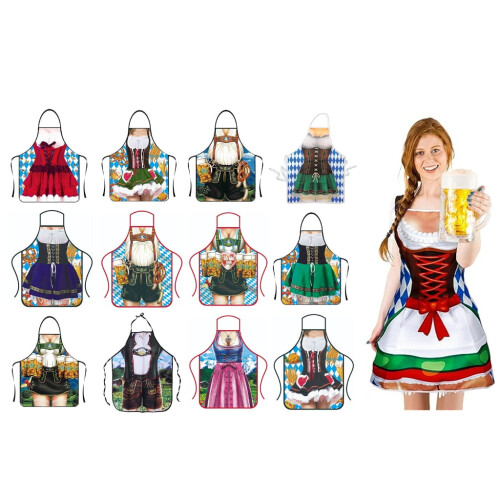 YIEMEEN3D Αστεία ποδιά Oktoberfest Κουζίνα Δείπνο Πάρτι Ποδιές Μαγειρικής Γυναικεία Άνδρες 1