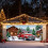 Capa de porta de garagem natalina com desenho de boneco de neve, 82x188 polegadas 4