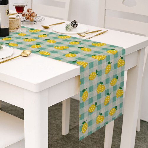Small Fresh Table Flag Spring And Summer Flower Linen Print Tablecloth 2 1