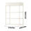 Plastic Shoe Rack White Storage Cabinet with 4 Metal 3
