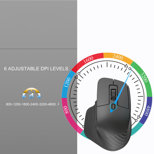 T16 Slim Wireless Bluetooth 5.1 Mouse Nero 180mAh 2