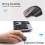 T16 Slim Wireless Bluetooth 5.1 Mouse Nero 180mAh 9