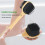 Double Sided Silicone & Bamboo Bath Brush 12.8in Long Handle 8