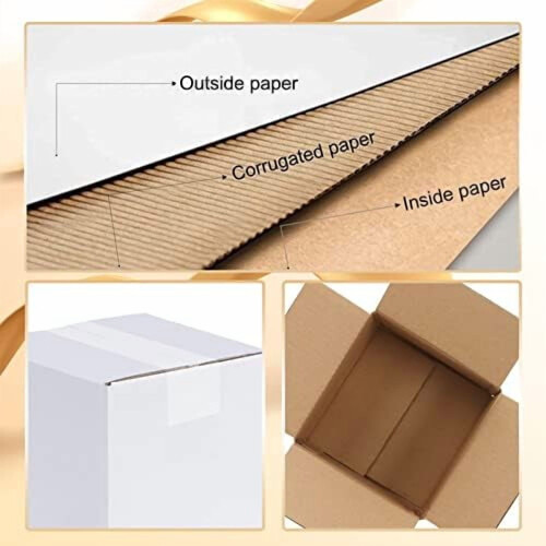 Verzenddozen 6x6x6 inch, wit, gegolfd, set van 40 2