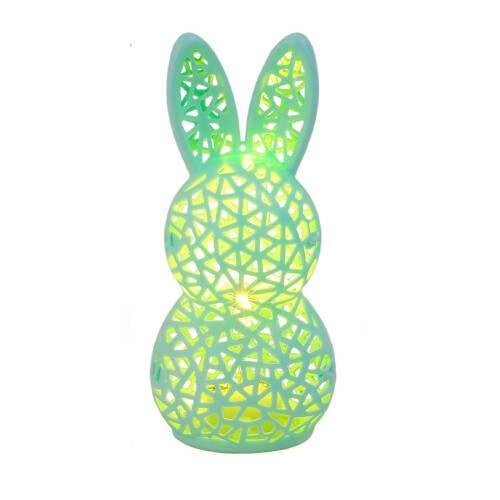 Easter Bunny Lamp Hollow Rabbit Decor Pink White Yellow 1