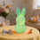 Easter Bunny Lamp Hollow Rabbit Decor Pink White Yellow 5