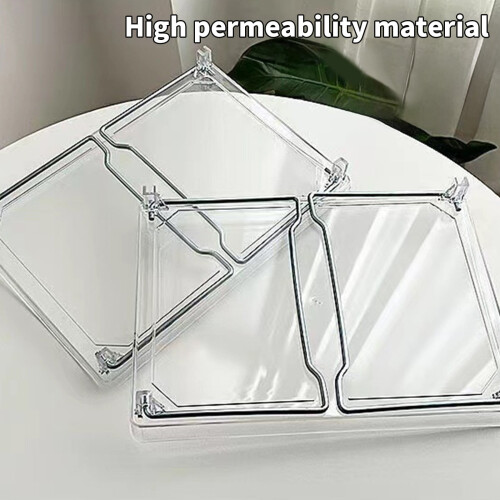 Clear Acrylic Office Storage Box, Adjustable Shelf Organizer, Modern Minimalist Desk Clutter Solution – Compatible with TOPLIU 2