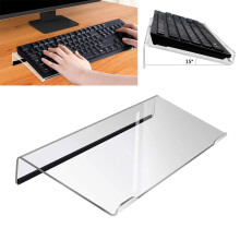 Clear Acrylic Tilted Keyboard Holder for Ergonomic Typing – Upgraded, Compatible with All Standard Keyboards, 17x5.7x1.2", 1 PC