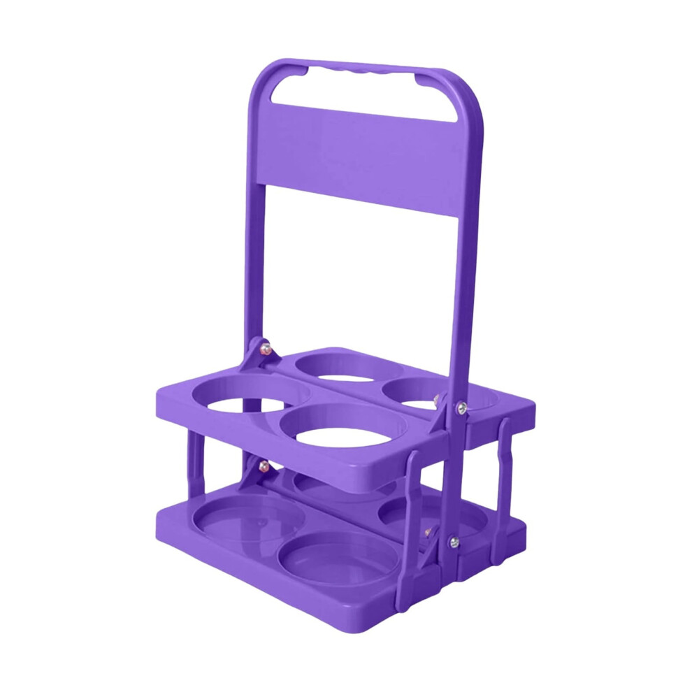 Foldable 4-Hole Wine Rack & Drink Caddy With Handle Â Portable Plastic Cup Holder For Beer, Wine, Coffee Â Compatible With Catering, Restaurant, 9353595532465