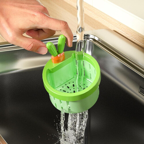 Avløpsfilter for vask, kaninformet, automatisk drenering, 9x7,5x5cm 2