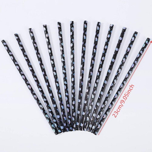 Halloween-themed printed recyclable straws 1