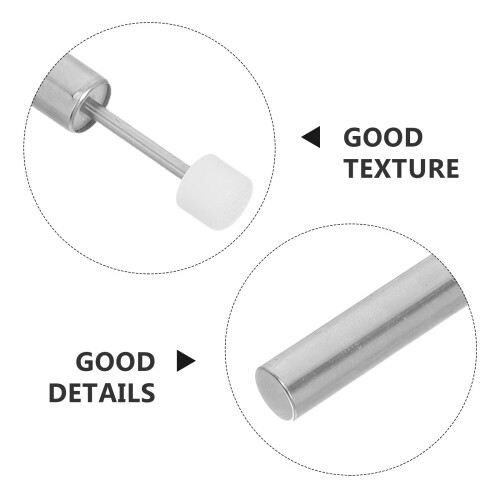 Vervangende buffer voor prullenbak, plastic, zilverkleurig, 1 stuk 2
