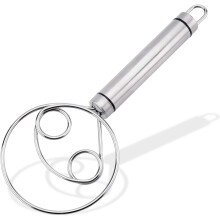 Stainless Steel Whisk, Thickened Stainless Steel Dough Kneader, Double Coil Danish Dough Whisk, Multifunctional Danish Whisk
