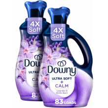 Ultra Soft Fabric Softener Liquid, Calm, Lavender and Vanilla Bean, 56 fl oz, 83 Loads, Fabric Softener, Laundry- Pack of 2